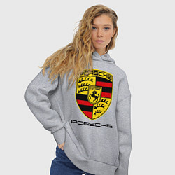 Толстовка оверсайз женская Porsche Stuttgart, цвет: меланж — фото 2