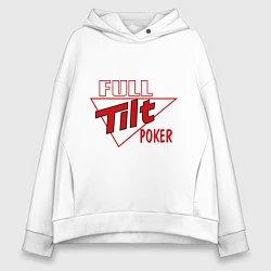 Толстовка оверсайз женская Full Tilt Poker, цвет: белый