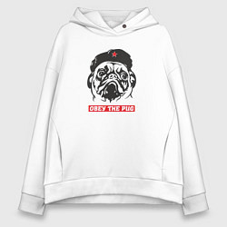 Женское худи оверсайз Obey the pug