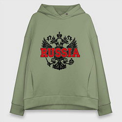 Толстовка оверсайз женская Russia Coat, цвет: авокадо