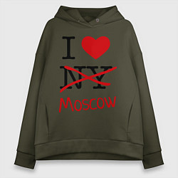 Женское худи оверсайз I love Moscow
