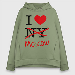 Женское худи оверсайз I love Moscow