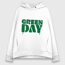 Толстовка оверсайз женская Green Day, цвет: белый