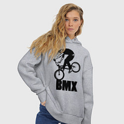 Толстовка оверсайз женская BMX 3, цвет: меланж — фото 2