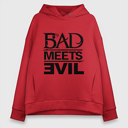 Женское худи оверсайз Bad Meets Evil