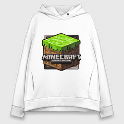 Толстовка оверсайз женская Minecraft: Pocket Edition, цвет: белый