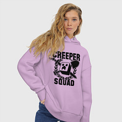 Толстовка оверсайз женская Creeper Squad, цвет: лаванда — фото 2