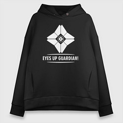 Толстовка оверсайз женская Eyes Up Guardian, цвет: черный