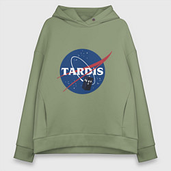 Толстовка оверсайз женская Tardis NASA, цвет: авокадо