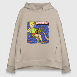 Толстовка оверсайз женская The Offspring: Americana, цвет: миндальный