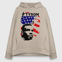Толстовка оверсайз женская Mike Tyson: USA Boxing, цвет: миндальный