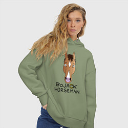 Толстовка оверсайз женская BoJack Horseman, цвет: авокадо — фото 2