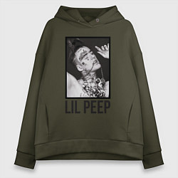Женское худи оверсайз Lil Peep: Black Style