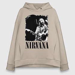 Женское худи оверсайз Black Nirvana