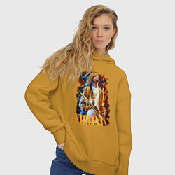 Толстовка оверсайз женская Cobain Art, цвет: горчичный — фото 2