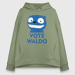 Толстовка оверсайз женская Vote Waldo, цвет: авокадо
