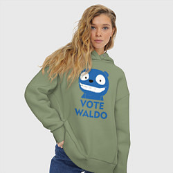 Толстовка оверсайз женская Vote Waldo, цвет: авокадо — фото 2