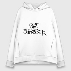 Толстовка оверсайз женская Get sherlock, цвет: белый