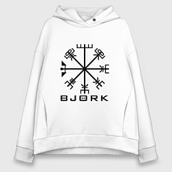 Толстовка оверсайз женская Bjork Rune, цвет: белый