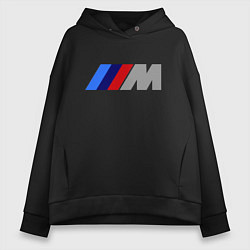 Толстовка оверсайз женская BMW M, цвет: черный
