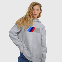 Толстовка оверсайз женская BMW M, цвет: меланж — фото 2