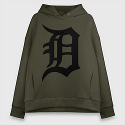 Толстовка оверсайз женская Detroit Tigers, цвет: хаки