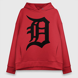 Толстовка оверсайз женская Detroit Tigers, цвет: красный