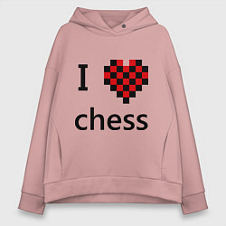 Женское худи оверсайз I love chess