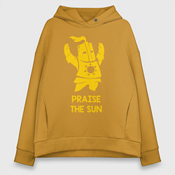 Толстовка оверсайз женская Praise the Sun, цвет: горчичный