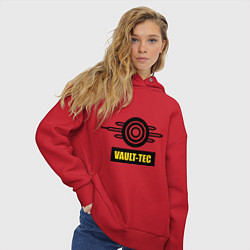 Толстовка оверсайз женская Vault-tec, цвет: красный — фото 2