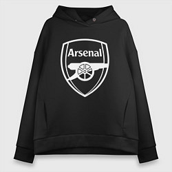 Толстовка оверсайз женская FC Arsenal, цвет: черный
