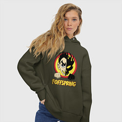 Толстовка оверсайз женская The Offspring Boy, цвет: хаки — фото 2