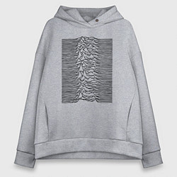 Толстовка оверсайз женская Unknown Pleasures, цвет: меланж
