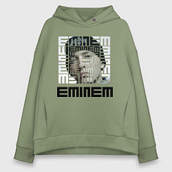 Толстовка оверсайз женская Eminem labyrinth цвета авокадо — фото 1