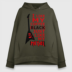 Толстовка оверсайз женская Mindless Self Indulgence - Coffee black, цвет: хаки