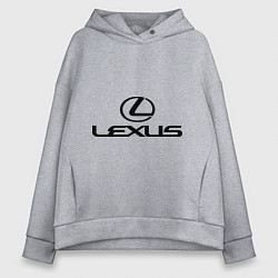 Толстовка оверсайз женская Lexus logo, цвет: меланж