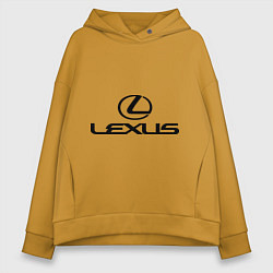 Толстовка оверсайз женская Lexus logo, цвет: горчичный