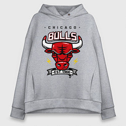 Женское худи оверсайз Chicago Bulls est. 1966