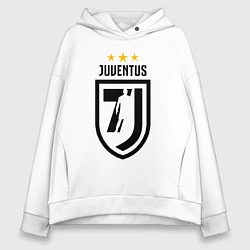 Толстовка оверсайз женская Juventus 7J, цвет: белый