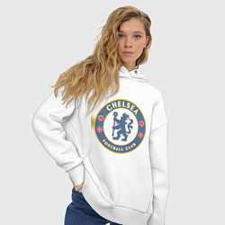 Толстовка оверсайз женская Chelsea FC, цвет: белый — фото 2