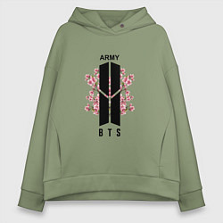 Женское худи оверсайз BTS: Army Sakura