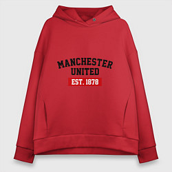 Женское худи оверсайз FC Manchester United Est. 1878