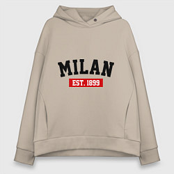 Женское худи оверсайз FC Milan Est. 1899