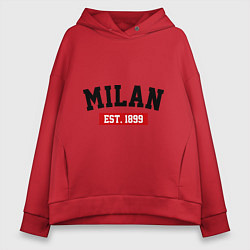 Женское худи оверсайз FC Milan Est. 1899