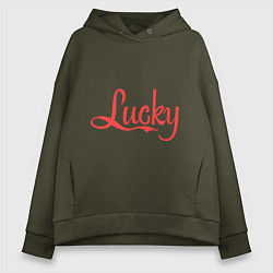 Женское худи оверсайз Lucky logo