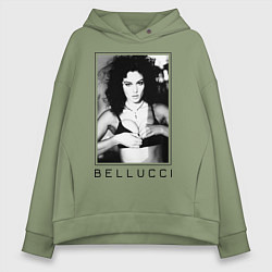 Толстовка оверсайз женская Monica Bellucci: Black, цвет: авокадо