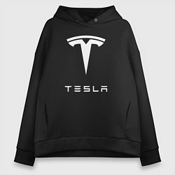 Толстовка оверсайз женская TESLA Mobile, цвет: черный