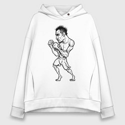 Толстовка оверсайз женская Tony Ferguson art, цвет: белый