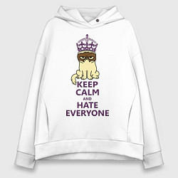 Женское худи оверсайз Keep Calm & Hate Everyone