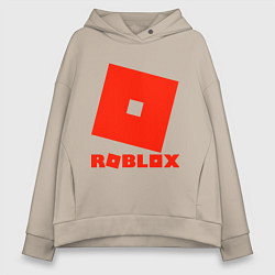 Толстовка оверсайз женская Roblox Logo, цвет: миндальный